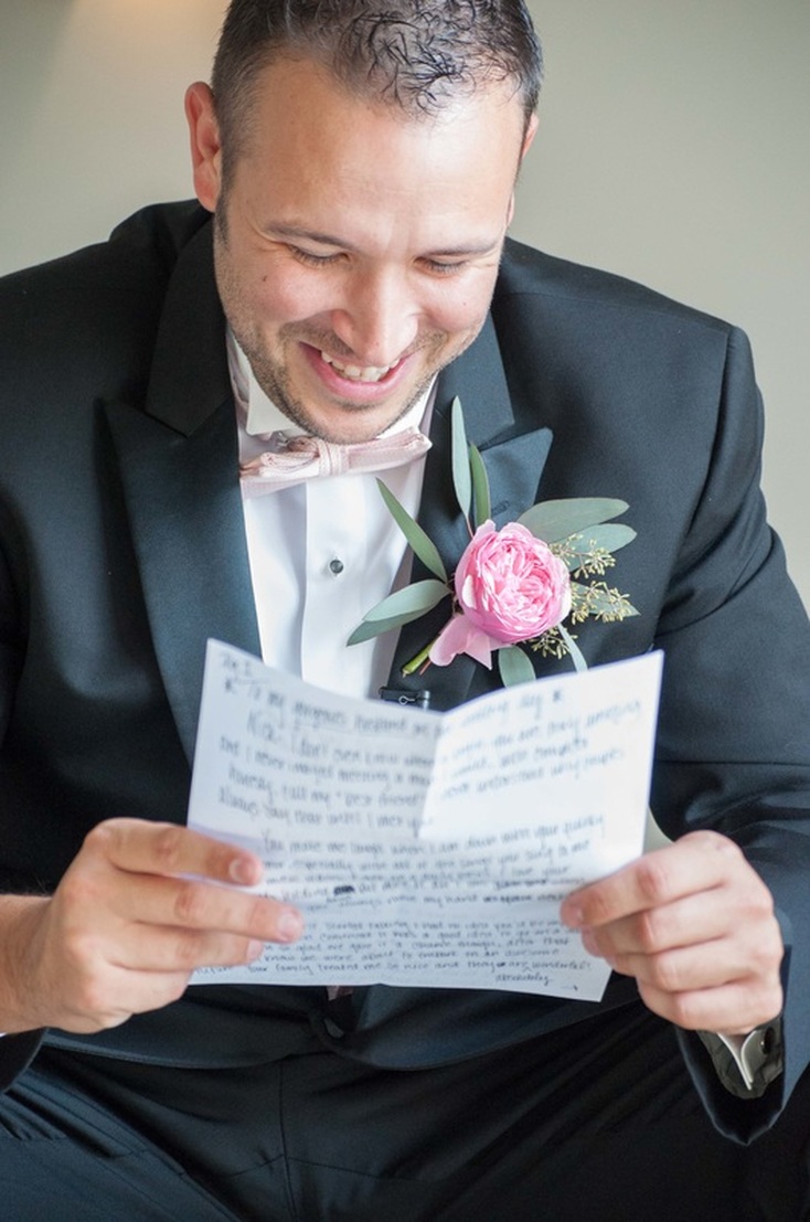 groom pre-wedding letter exchange in the bel air